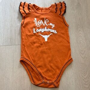 Orange Longhorns Baby Onesie